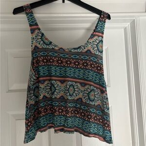 Colorful Geometric Print Tank Top